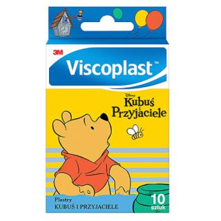 Plastry z opatrunkiem Viscoplast Kubuś i Przyjaciele, z grafikami dla dzieci 10 plastrów