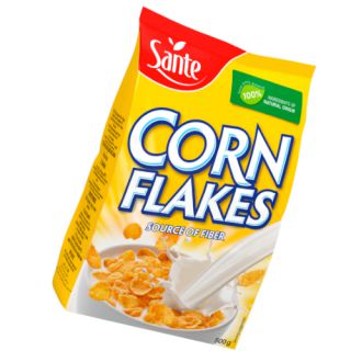 Płatki śniadaniowe Sante Corn Flakes, kukurydziane 500g