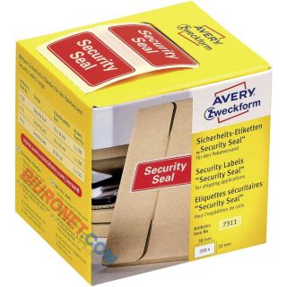 Plomby zabezpieczające przesyłki, etykiety Avery Zweckform 20 X 38 mm