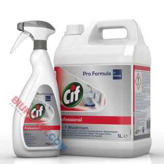 Płyn Cif Professional 2in1 Washroom Cleaner, do czyszczenia łazienek i sanitariatów spray 750 ml