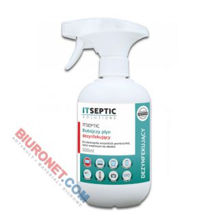 Płyn dezynfekujący ITSEPTIC, bezalkoholowy, do czyszczenia powierzchni, spray biobójczy 500 ml