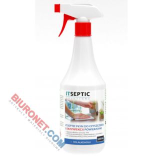 Płyn do czyszczenia i dezynfekcji powierzchni ITSEPTIC, spray, alkohol 70% 1L
