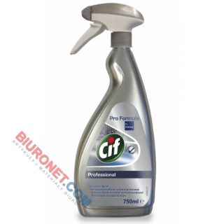 Płyn do szyb Cif Professional Stainless Steel Cleaner, spray do szkła i stali nierdzewnej 750ml