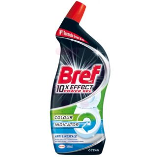 Płyn do toalet Bref 10 x Effect Power Gel Anti Limescale Ocean, żel do WC 700 ml