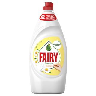 Płyn do zmywania naczyń Fairy 900ml, aktywna piana, butelka z dozownikiem rumiankowy