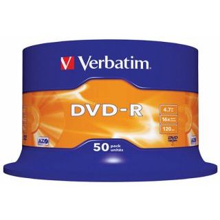 Płyty DVD-R Verbatim 4,7GB 16x, cake 50 sztuk