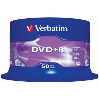 Płyty DVD+R Verbatim 4,7GB 16x, cake 50 sztuk