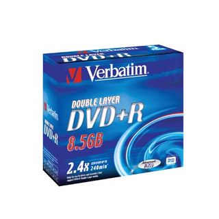 Płyty DVD+R Verbatim Dual Layer 8,5GB 2,4x, pudełko slim 1sztuka