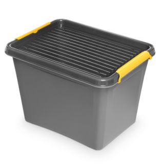Pojemnik do przechowywania ORPLAST SolidStore Box, mocny, zamykany żółtymi klipsami 19L