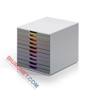 Pojemnik Durable Varicolor, szafka z kolorowymi szufladami 10 szuflad