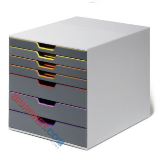 Pojemnik Durable Varicolor, szafka z kolorowymi szufladami 7 szuflad