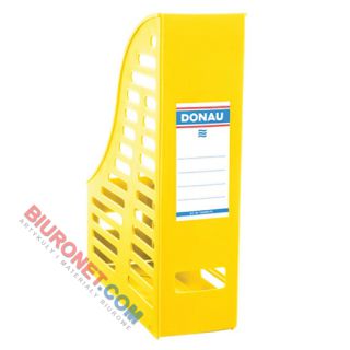 Pojemnik na dokumenty Donau A4/85mm, składany, ażurowy plastik żółty
