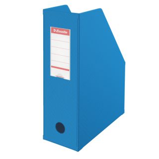 Pojemnik na dokumenty Esselte Vivida A4, grzbiet 100mm, składany, karton powlekany folią PVC niebieski