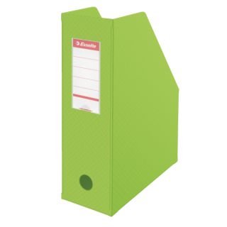 Pojemnik na dokumenty Esselte Vivida A4, grzbiet 100mm, składany, karton powlekany folią PVC zielony