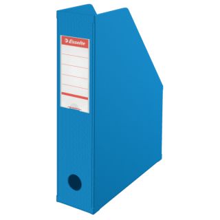 Pojemnik na dokumenty Esselte Vivida A4, grzbiet 70mm, składany, karton powlekany folią PVC niebieski