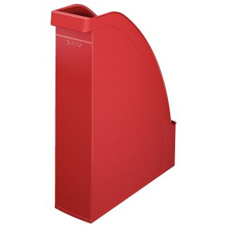 Pojemnik na dokumenty Leitz Plus A4, grzbiet 70mm, plastikowy, skośny czerwony