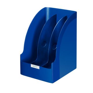 Pojemnik na dokumenty Leitz Plus Jumbo A4, grzbiet 205mm, plastikowy z przegródkami niebieski