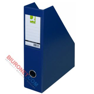 Pojemnik na dokumenty Q-Connect A4/76mm, składany, karton powlekany PVC ciemny niebieski