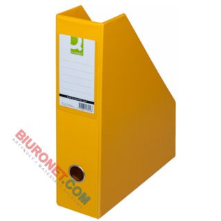 Pojemnik na dokumenty Q-Connect A4/76mm, składany, karton powlekany PVC żółty