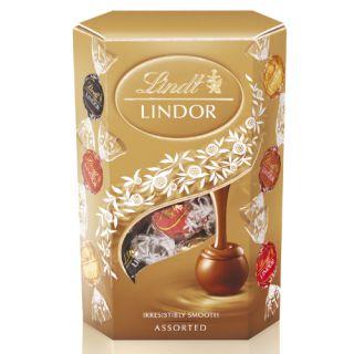 Praliny Lindt Lindor Cornet Assorted, czekoladki z nadzieniem, mix smaków 200g