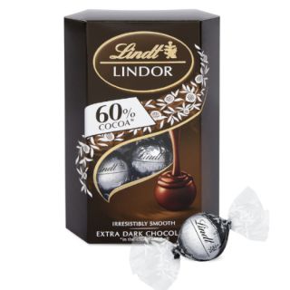 Praliny Lindt Lindor Cornet Extra Dark 60%, czekoladki deserowe z nadzieniem 200g