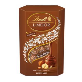 Praliny Lindt Lindor Cornet Hazelnut, czekoladki orzechowe z nadzieniem 200g