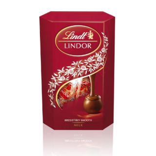 Praliny Lindt Lindor Cornet Milk, czekoladki mleczne z nadzieniem 200g