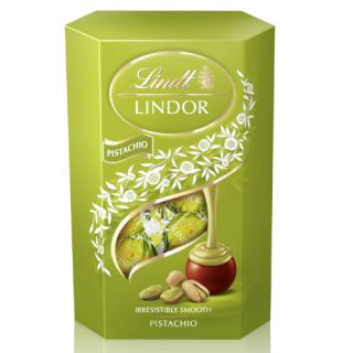 Praliny Lindt Lindor Cornet Pistachio, czekoladki mleczne z nadzieniem 200g