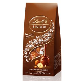 Praliny Lindt Lindor Hazelnut Bag, czekoladki orzechowe z nadzieniem 100g