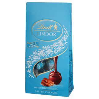 Praliny Lindt Lindor Słony Karmel, czekoladki mleczne z nadzieniem 100g