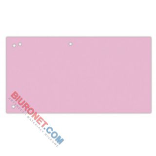 Przekładki podłużne Office Products 1/3 A4, kartonowe 240x105 mm, 100 sztuk
 różowy