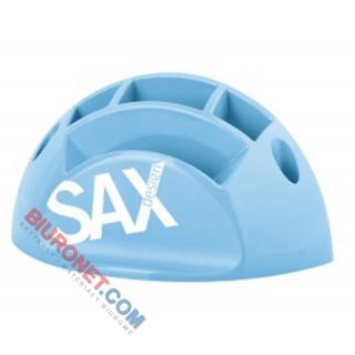 Przybornik SAX Design, na biurko z przegrodami kolor jasnoniebieski