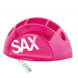 Przybornik SAX Design, na biurko z przegrodami kolor różowy