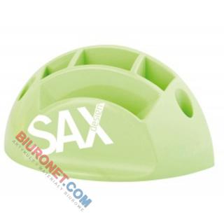 Przybornik SAX Design, na biurko z przegrodami kolor jasnozielony