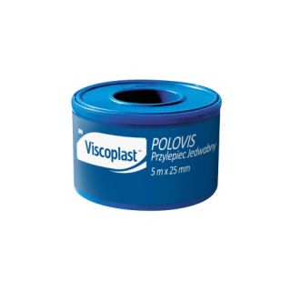 Przylepiec Viscoplast Polovis, tkaninowy plaster bez opatrunku, rolka 25 mm x 5 m