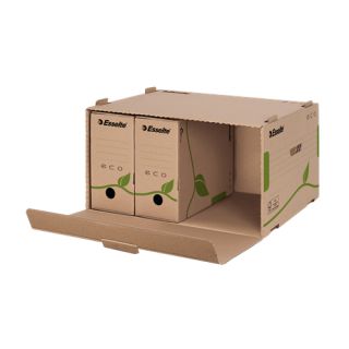 Pudełko archiwizacyjne Esselte Eco, kontener o pojemności 5 x pudełko 80mm, otwarcie boczne 439 x 259 x 340 mm