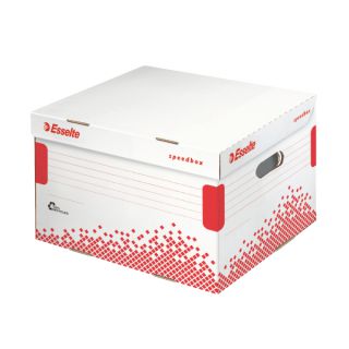 Pudełko archiwizacyjne Esselte Speedbox, kontener o pojemności 4 x pudełko 100mm, otwarcie od góry 433 x 263 x 364 mm