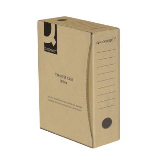Pudełko archiwizacyjne Q-Connect Transfer Case A4, bezkwasowe, brązowe, 20 sztuk grzbiet 100m