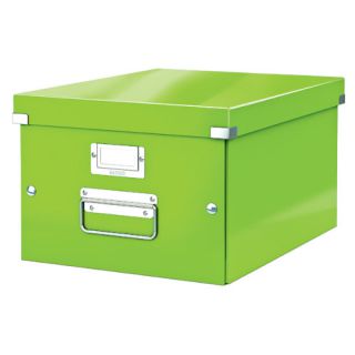 Pudełko uniwersalne Leitz Click&Store WOW A4, archiwizacyjne z pokrywą i uchwytem zielone