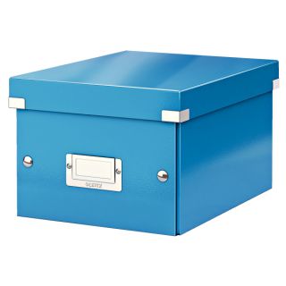 Pudełko uniwersalne Leitz Click&Store WOW A5, archiwizacyjne z pokrywą i uchwytem niebieskie