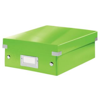 Pudełko z przegródkami Leitz Click&Store WOW A5, archiwizacyjne z pokrywą zielone