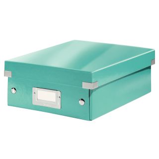 Pudełko z przegródkami Leitz Click&Store WOW A5, archiwizacyjne z pokrywą jasne niebieskie