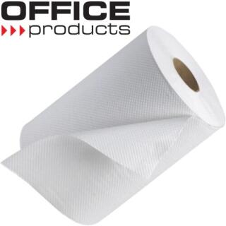 Ręczniki papierowe Office Products Kolos Junior 60m, kuchenne, biały papier celulozowy, 2-warstwowy 1 rolka x 300 listków