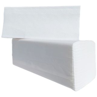 Ręczniki składane Office Products typu ZZ, biały papier celulozowy 17g, 2-warstwowe, do dozowników 20 x 150 listków