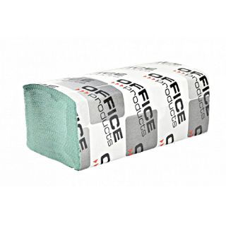 Ręczniki składane Office Products typu ZZ, zielony papier makulaturowy 36g, 1-warstwowe, do dozowników 20 x 200 listków