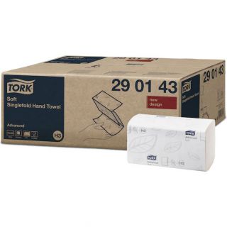 Ręczniki składane Tork Singlefold Universal H3 typu ZZ, biały papier celulozowy, 1-warstwowe, do dozowników 3750 listków