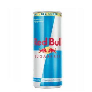 Red Bull SugarFree 250ml, gazowany napój energetyczny bez cukru w puszce 24 sztuki