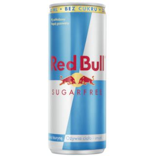 Red Bull SugarFree 250ml, gazowany napój energetyczny bez cukru w puszce 1 sztuka