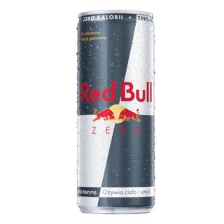Red Bull Zero 250ml, gazowany napój energetyczny bez kalorii, w puszce 1 sztuka