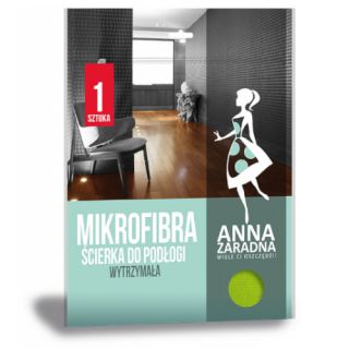 Ścierka do podłogi Anna Zaradna 50x60 cm, mikrofibra, zielona 1 sztuka